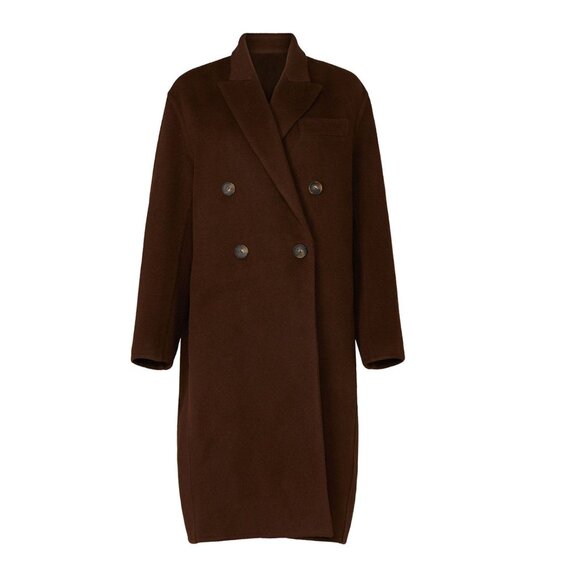 VINCE Brown Wool Coat Size XS - Picture 2 of 6